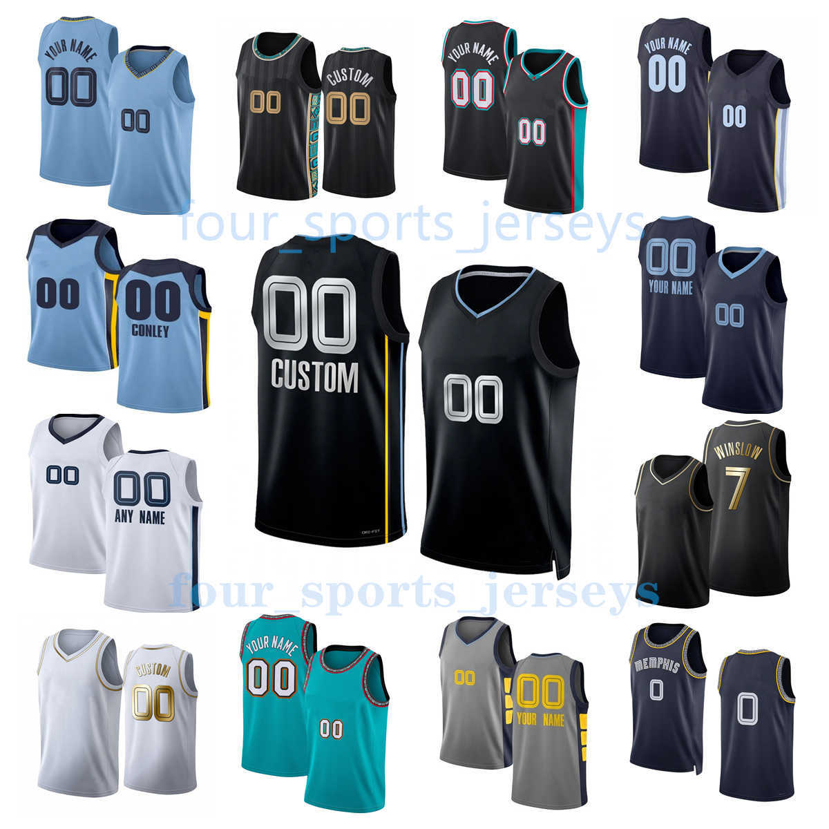 

Custom Printed 2023 Memphis''Grizzlies''New Basketball Jerseys Steven Adams Danny Green Ja Morant Jackson Williams Clarke Aldama Roddy LaRavia Williams Chandler