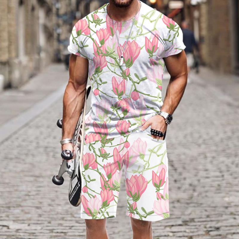 

Men's Tracksuits Sportswear Fashion 3D Printed Outfit Tops Men's Shorts Funny 2022 Harajuku Short Sleeve Hip-hop Luxury 2-piece Set Beac, At4950jiaadk2371