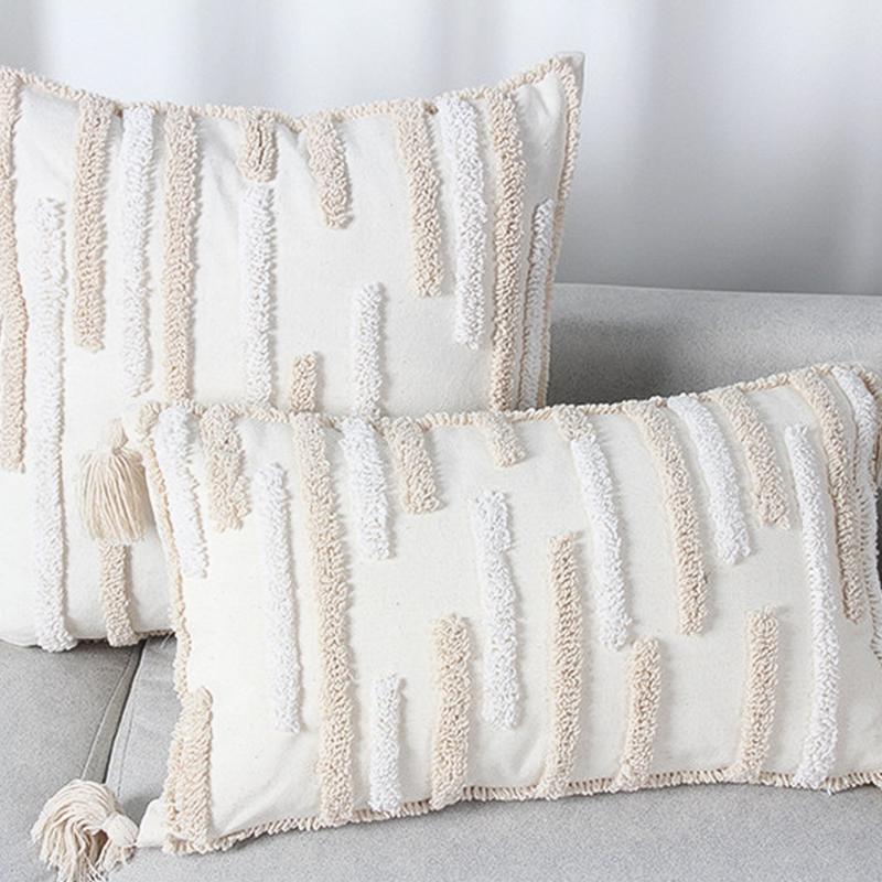 

Cushion/Decorative Pillow Cushion Cover Bohemian Tufted Tassel Pillowcase Geometric Throw Home Sofa Bed Decor 45x45cm/30x50cm
