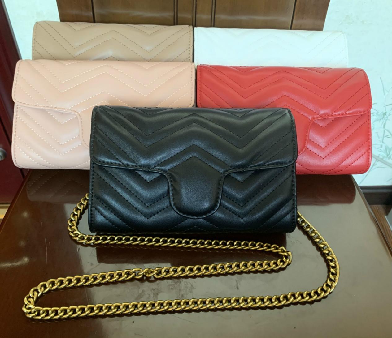 

Luxurys Totes Hot Fashion Designer Vintage Handbags Women Shoulder Bags Ladies Casual Leather Shoulder Wallets for Women Leather Chain Bag Crossbody Bags, Black