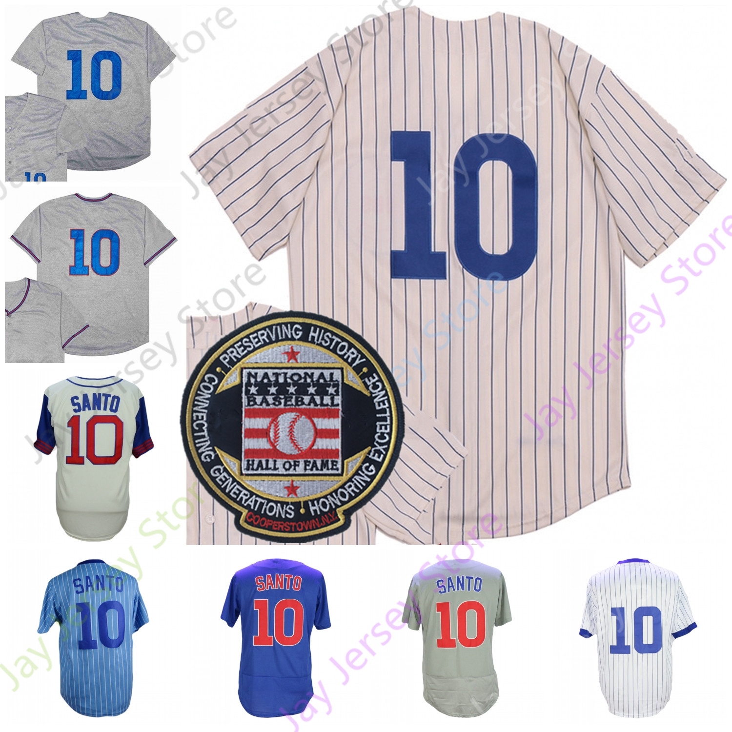 

Ron Santo Jersey Vintage 1929 Cream 1968 Grey 1969 Pinstripe White Baby Blue Pullover Hall Of Fame Patch Men, 1969 grey