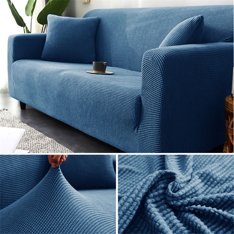 

Thick Elastic Sofa Cover Slipcover for Living Room Stretch Polar Fleece Armchair Cover 1/2/3/4 Seater L Shape Corner Sofa Covers 220524