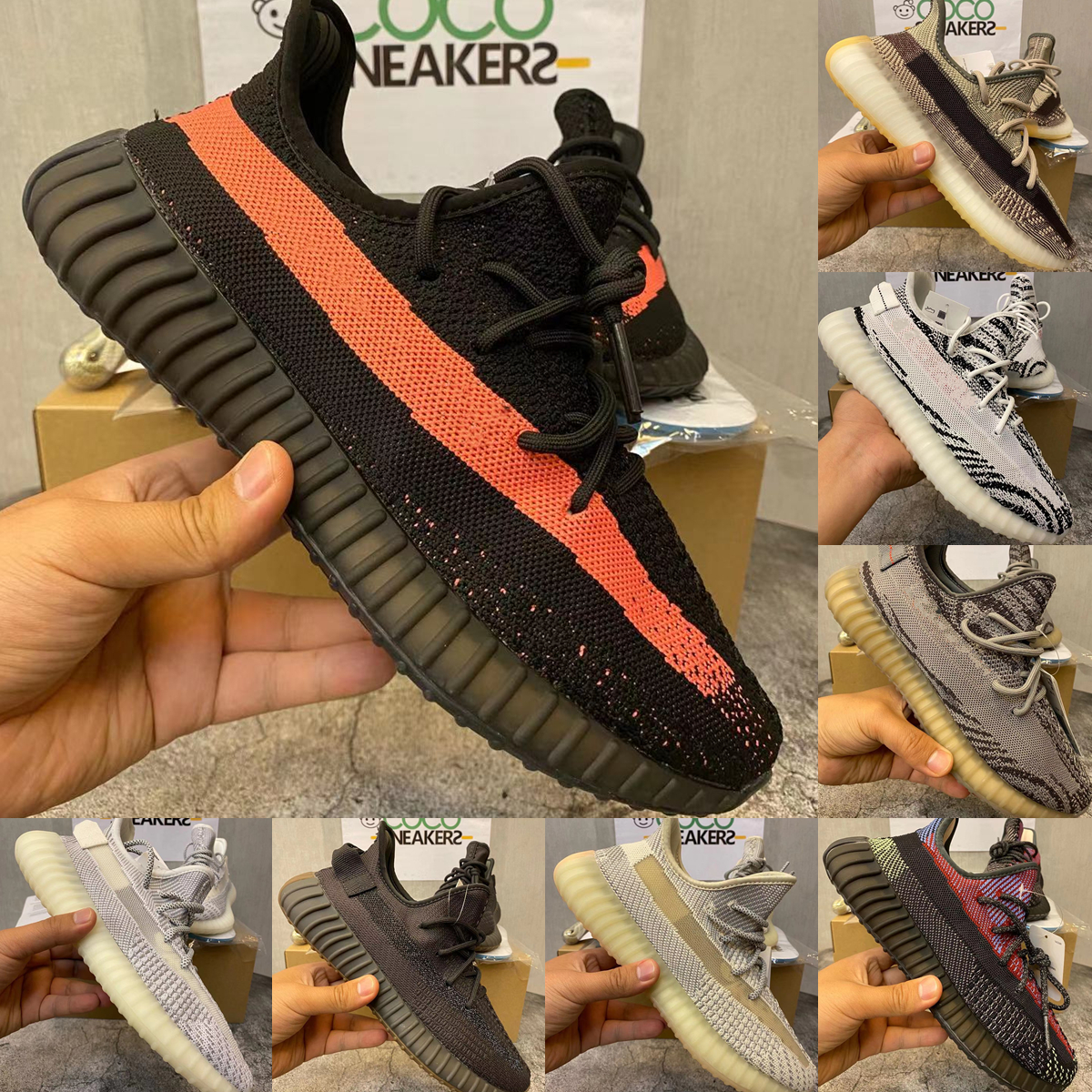 

2022 Designer mono Static Reflective Casual shoes 3M Belgua 2.0 Semi Frozen Butter Yellow Dazzling Blue Yeezreel MX Oat Tailgate Static Men Women zebra Sneakers, Other