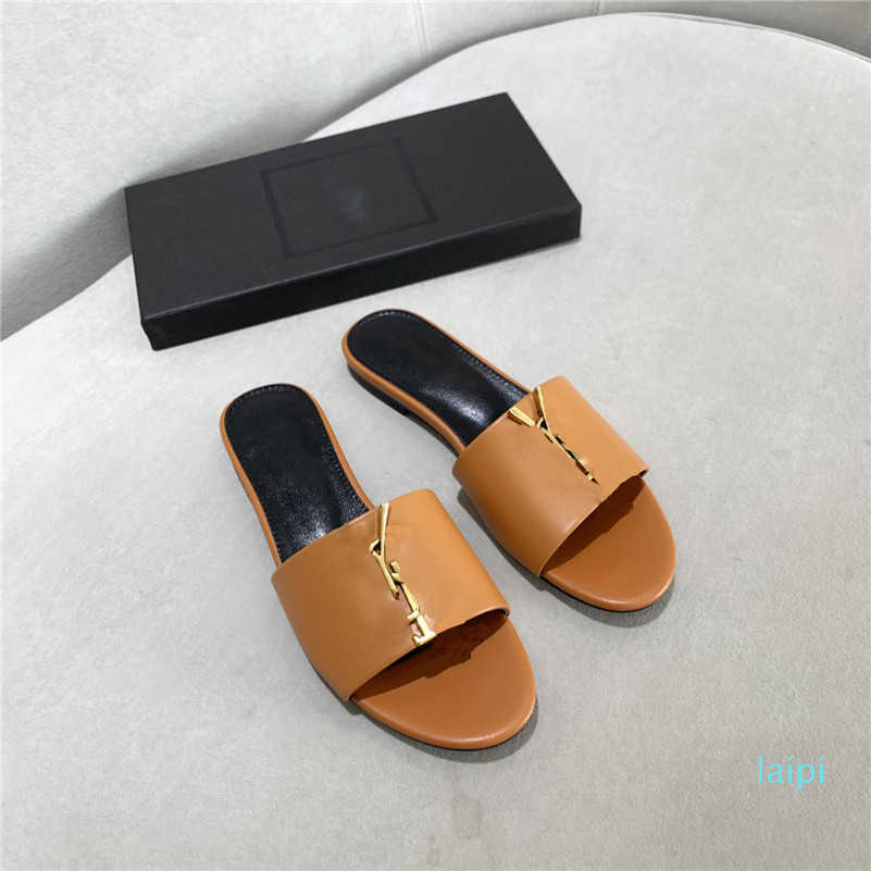 

designer Ladies Sandals Flat Patent Leather Women Slides Slip-on Style High Heels Slippers Fashion Shoes, 12