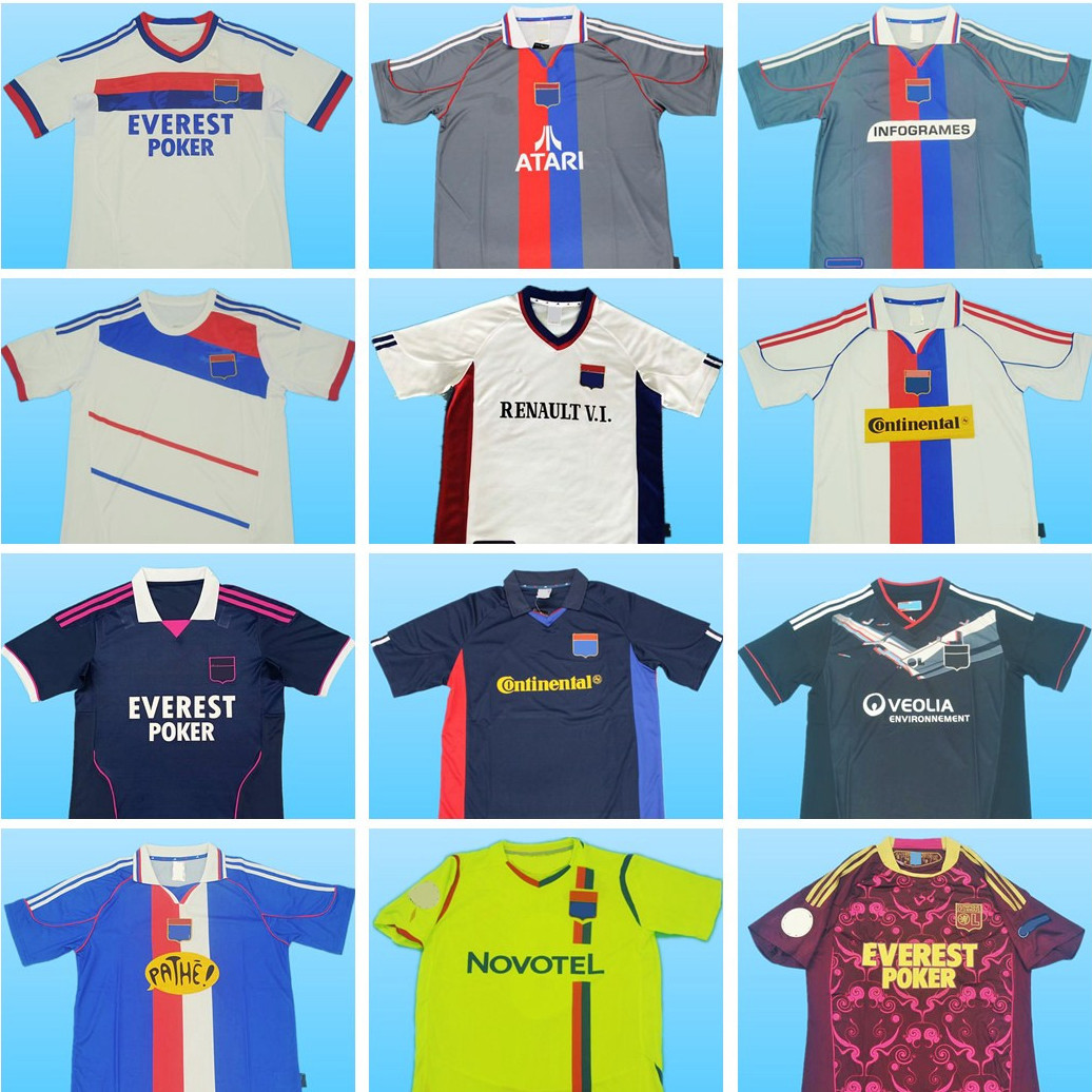 

2000 01 02 08 09 10 11 12 13 SOCCER JERSEYS maillot classic vintage camisetas football shirts Uniforms UCL men home away JUNINHO BENZEMA PJANIC LOVREN GOMIS UMTITI, 00-01 home