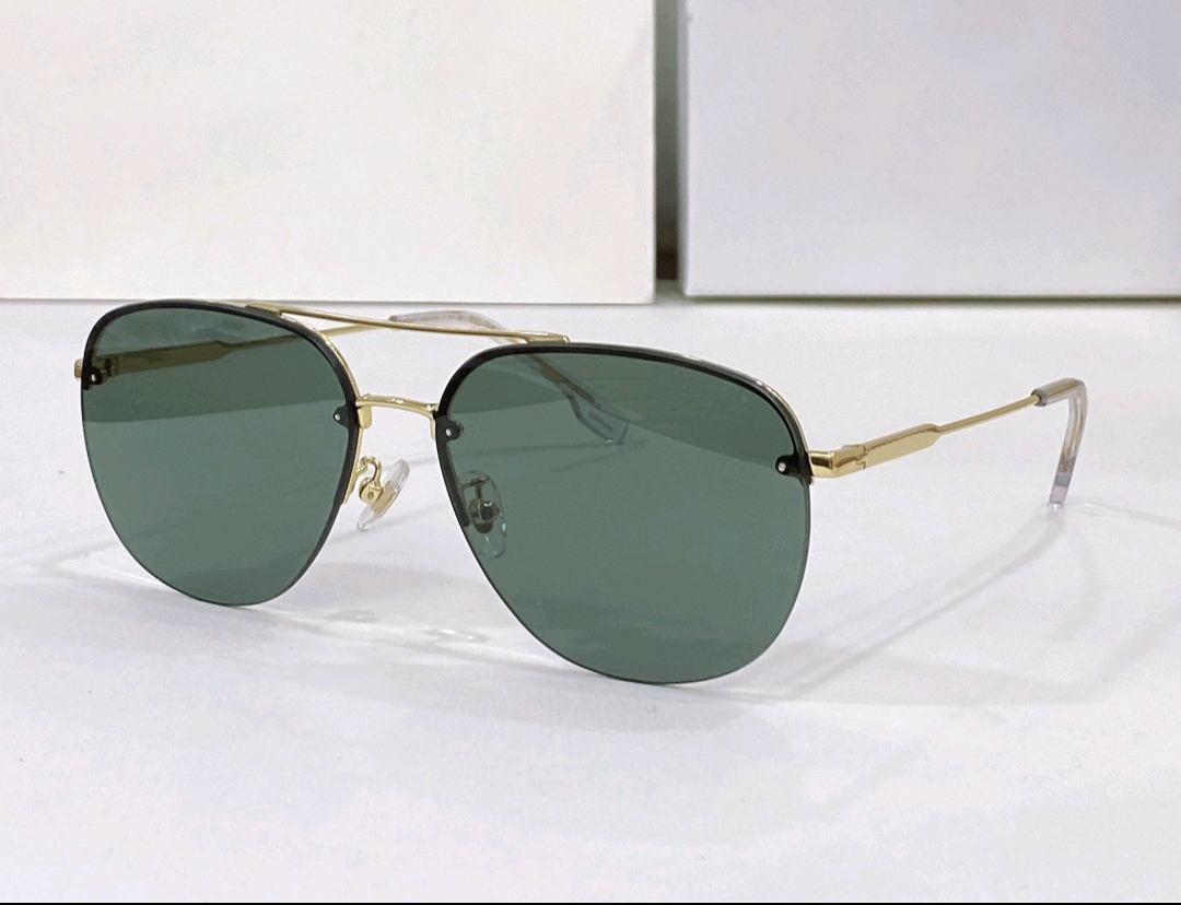 

Men Pilot Glasses Sunglasses 1286 Gold/Green Lens Shades gafas de sol Sonnenbrille UV Protection Eyewear with Box