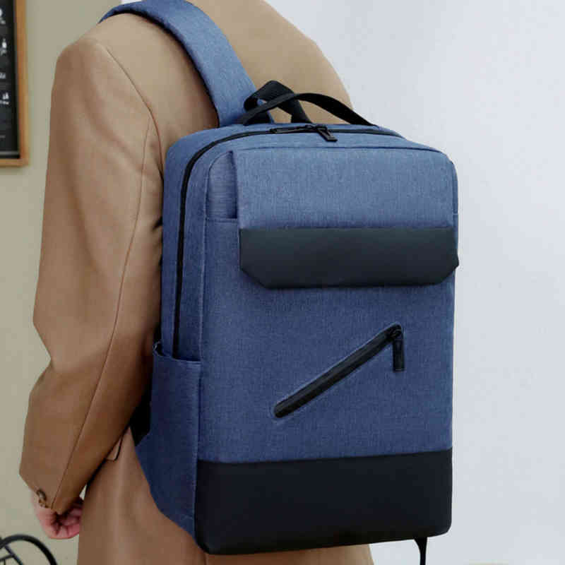 

Backpack men's new fashion high-capacity Oxford cloth computer bag multipurpose leisure travel student schoolbag, Black