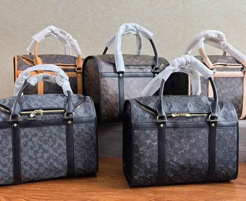 

DOG BAG coated canvas leather trim pet outdoor travel carrier for cats small dog handbag new v9qF#, Customize