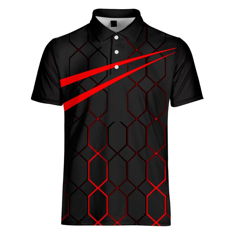 

Men's Polos Cross-border 3D Three-dimensional Pattern 17 Lapel Short Sleeve Advertising Custom Casual Sports Shirt LOGOMen's Men'sMen's