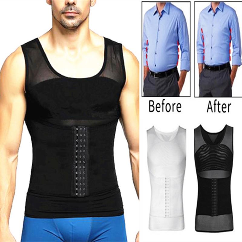 

Men' Body Shapers Men Shapewear Boobs Gynecomastia Slimming Fajas Waist Trainers Belly Control Back Posture Corrector Shaper Chest Binder C