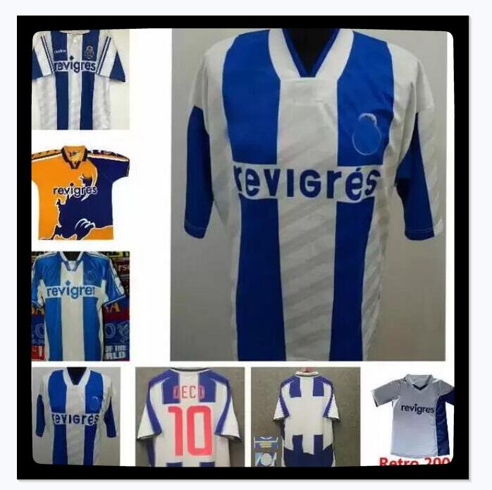 

Porto Retro Soccer Jersey 1994 95 97 99 2001 03 04 Cup Final home away Men DECO finals Vintage Football Shirt Kits Blue yellow classic Unifo