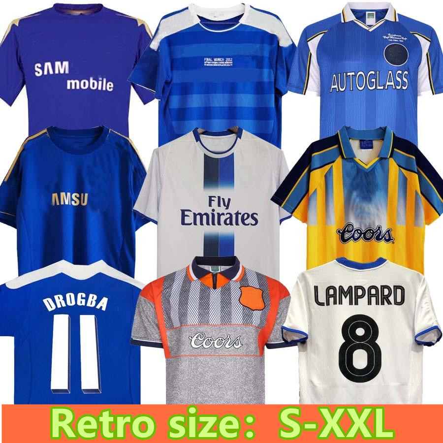 

CFC 2011 Retro Soccer Jersey Lampard Torres Drogba 11 12 13 Final 94 95 96 97 98 99 Football Shirts Camiseta Crespo WISE 03 05 06 07 08 COLE ZOLA Vialli GULLIT 1982 1980, 07-08 home