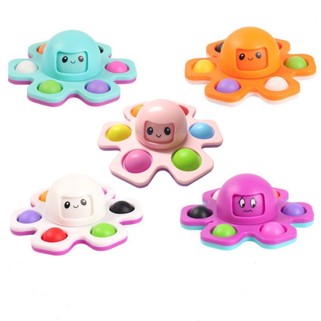 

2022 fidget toys spin fast simple dimple sensory push bubble adult stress reliever decompression toy for children early education