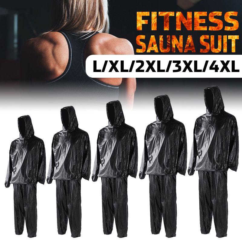 

Gym Clothing Efficient Sauna Suit Fitness Weight Loss Sweat Exercise Hoodies Pullover Sportswear Sweating Sports, Black