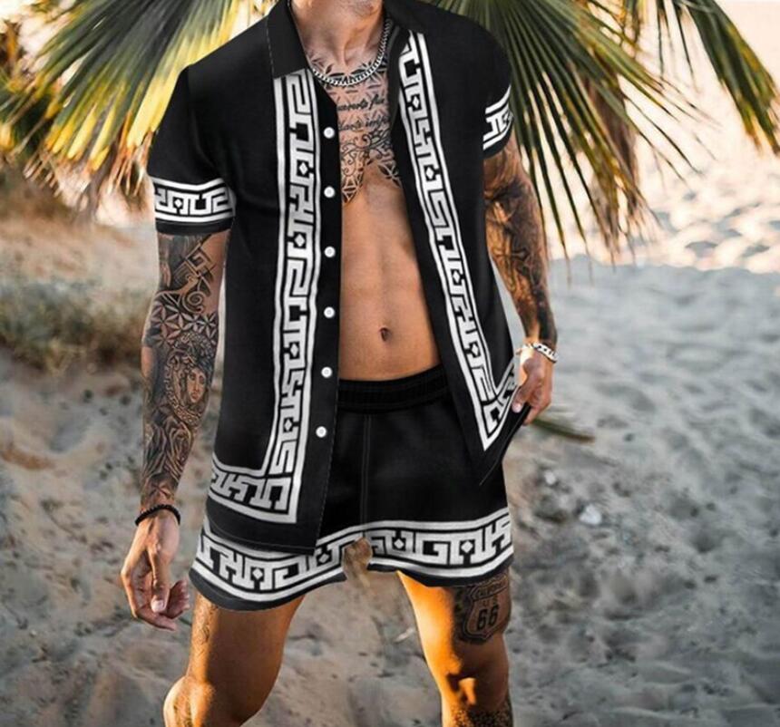 

2022 hot Designer Mens Tracksuits Sets new sports Sweatshirts Casual Sporting Suit Men Short Pants T-shirt stripe Pullover Sportswear Set, 01