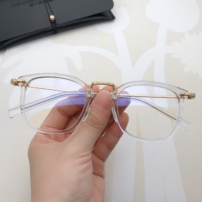 

Fashion Sunglasses Frames Nearsighted Frame 806 Men's And Women's Plate Plus Pure Titanium Retro Glasses Can Be Equipped With Anti Blue Ligh