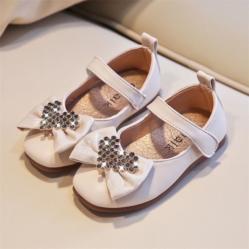 

Spring Girls Princess Baby Single Leather Toddler Girl Dress Shoes 220617, Beige