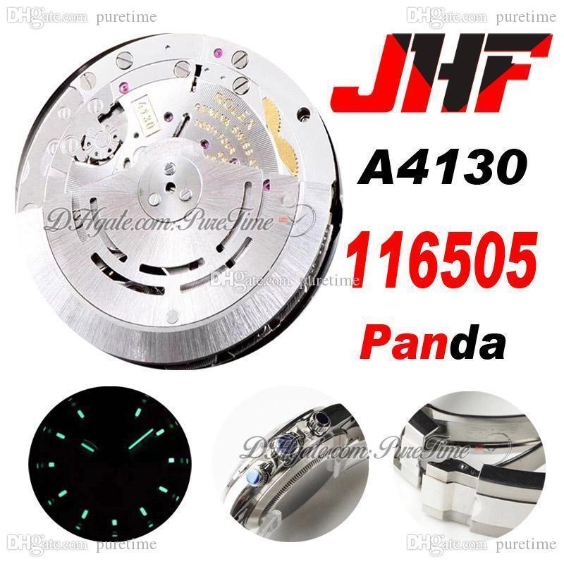 

JHF 40mm 116505 Automatic Chronograph Mens Watch Ceramics Black Blue Gray Blue Dial OysterSteel Bracelet Super Edition Puretime A1, Customize warranty card