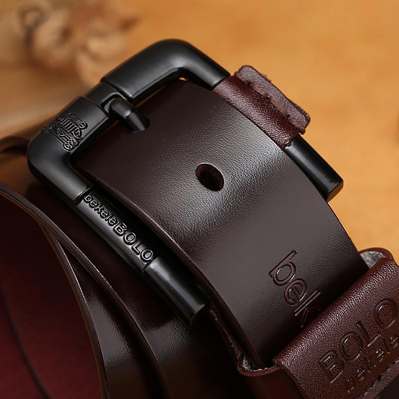 

Belts Cow Mens Genuine Leather For Men High Quality Belt Male Brown Casual Business Cowboy Waistband 1062, Black