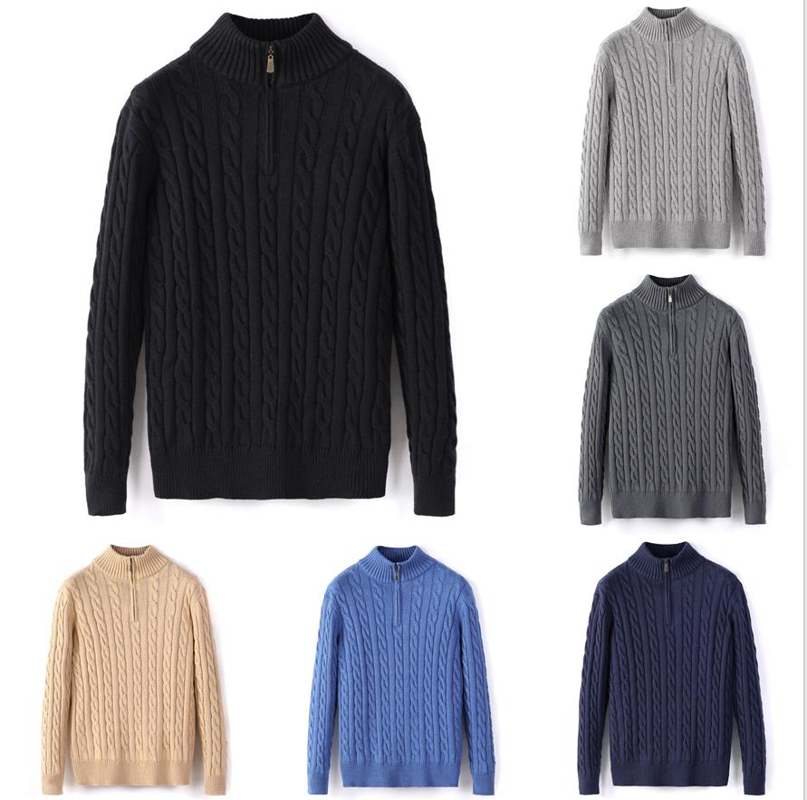 

Twist mens turtleneck Lauren polo knitted half zipper ralphs sweater knitted printed pony crewneck high quality men woman  ML L XL, Hi