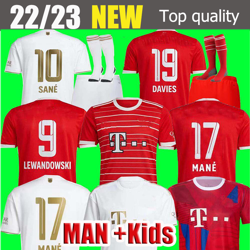 

GORETZKA 21 22 23 Race SANE Player Fans soccer jersey LEWANDOWSKI BAYERN MUNICH DAVIES MULLER GNABRY 2021 2022 2023 Men Kids football shirts, 10
