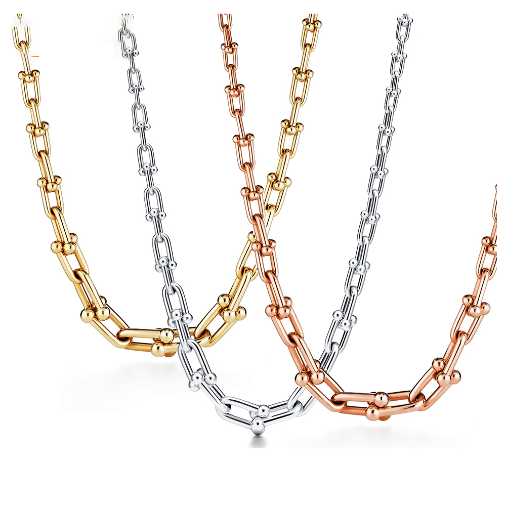 

Simple s925 Sterling Silver Charm Bracelets U Shape Hard Necklace Gradient Size Europe and America Wild Sexy Party Gift