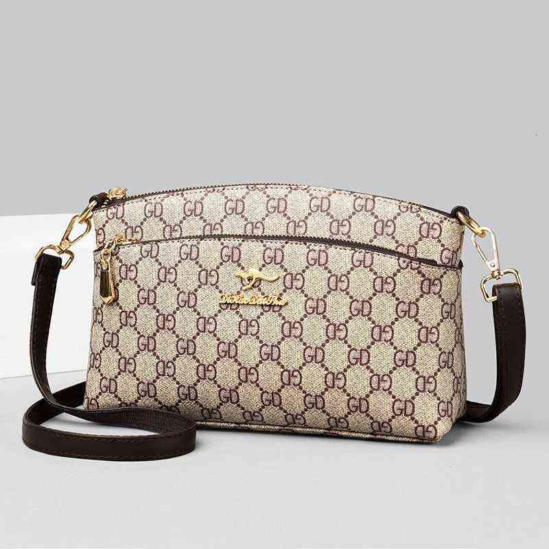 

Women's Bag Simple Menger Real Soft Leather Middle-aged Mother's Fashionable Atmosphere Single Shoulder Versatile Small, Fishing hook