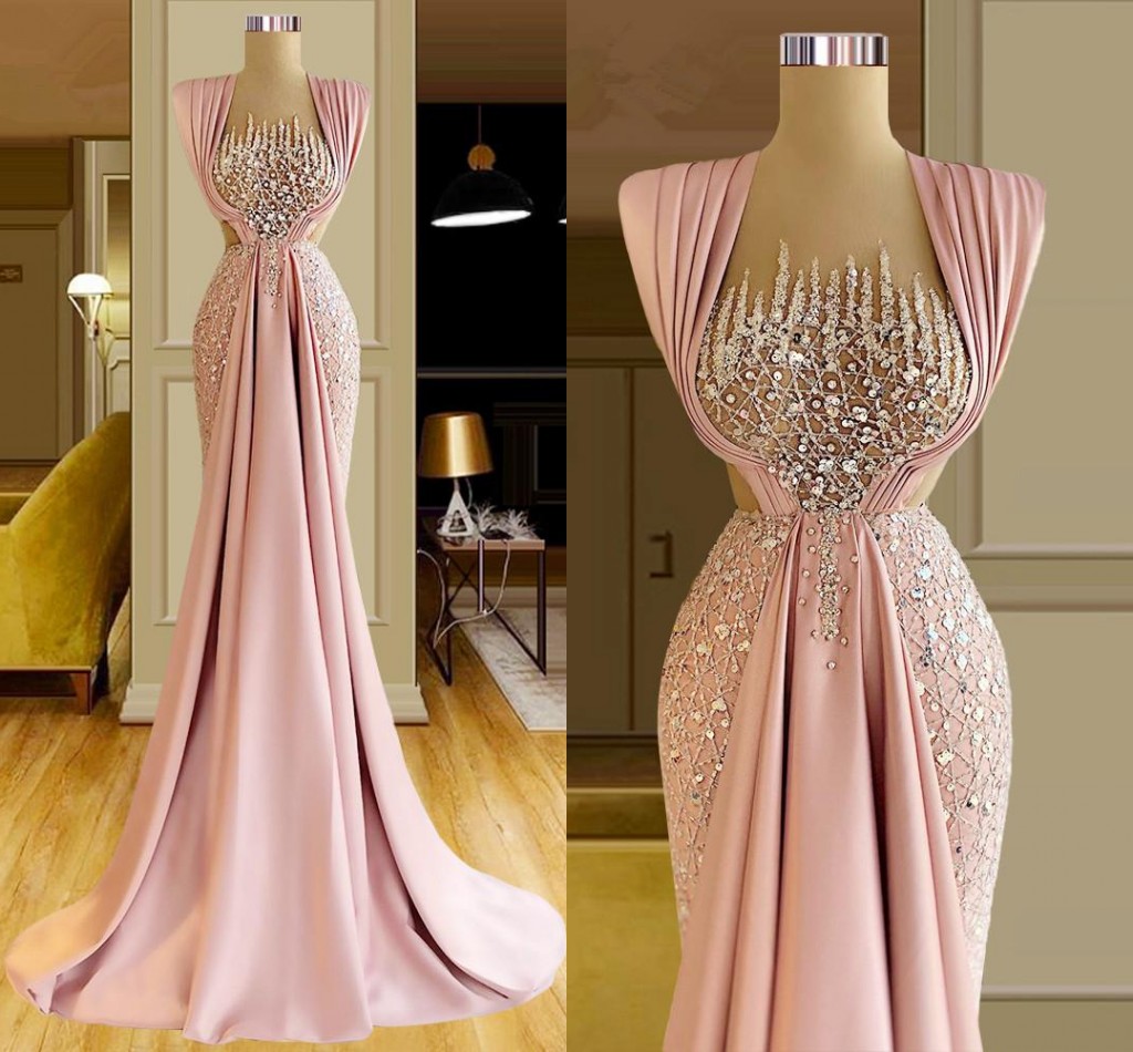 

Stunning Pink Prom Dresses Sequined Sleeveless Evening Dress Custom Made uffles Floor Length Women Formal Party Gown, Purple