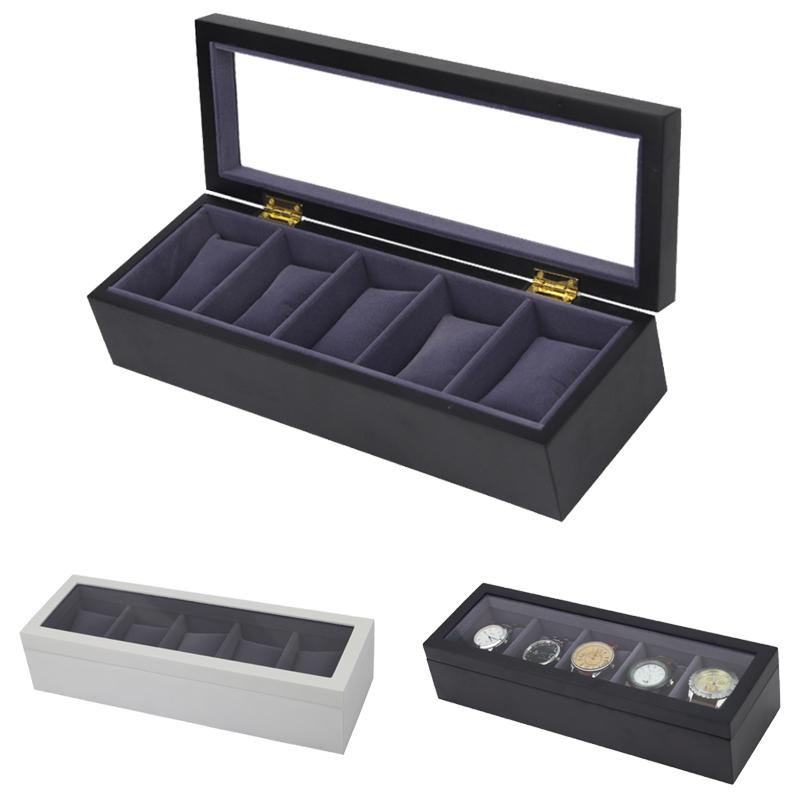 

Watch Boxes & Cases 5/6 Grids Luxury Handmade Wood Box Clock Case Time For HoldingWatch