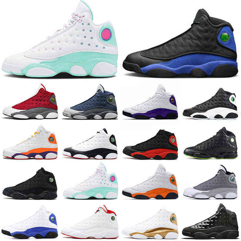 

13s men basketball shoes Jumpman 13 Hyper Royal Red Flint Aurora Green Black Cat Bred Altitude Chicago women mens trainers sports sneakers, 13s altitude