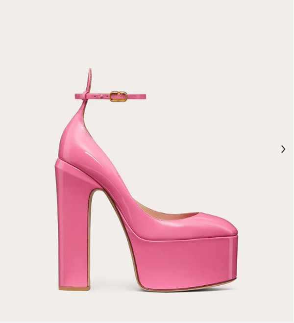 

Designer Sandals ankle strap High Heels fashion round toe Sandal Classic platform Pumps patent Leather Slingback Ladies Dress Shoes, Black