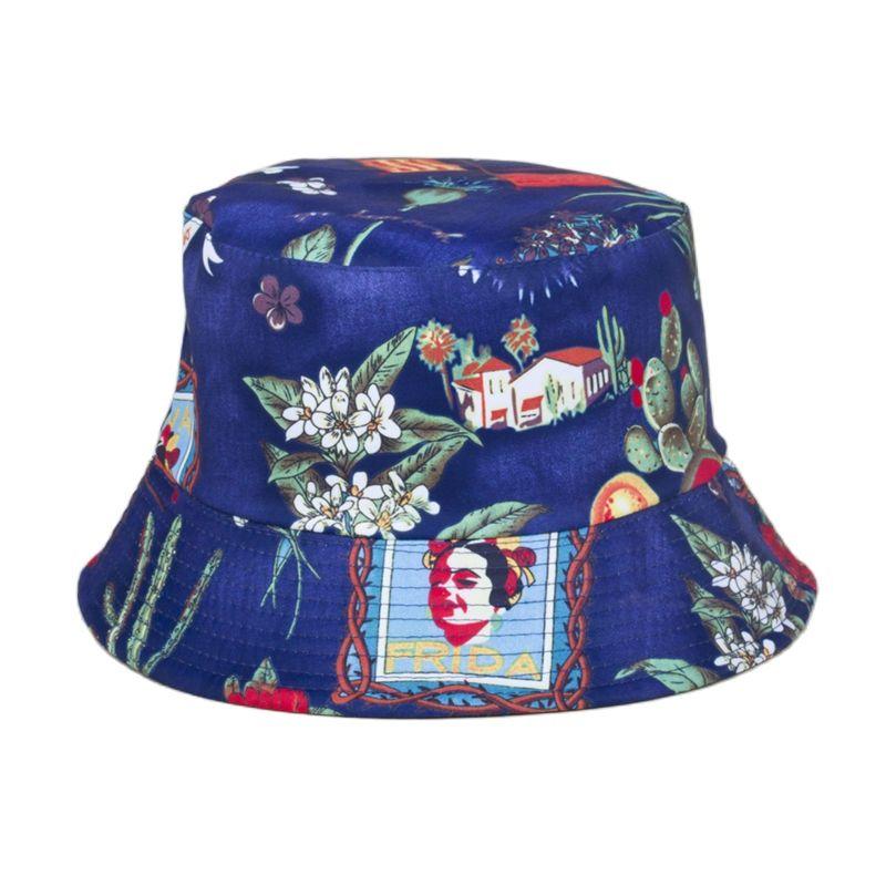 

Berets Cotton Cactus Print Bucket Hat Fisherman Outdoor Travel Sun Cap Hats For Men And Women 379, White