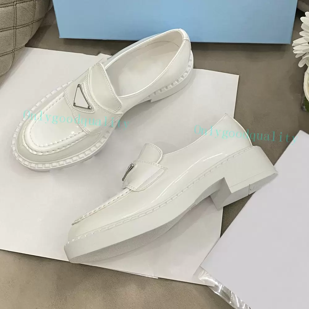 

Top Quality Women Dress Shoes Flat casual low-top wedding party design business formal loafer social chunky With Original Box