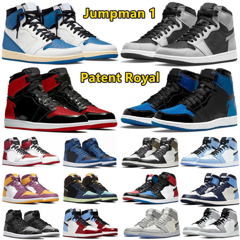 

Jumpman 1 OG 1s Mens Basketball Shoes TS x Fragment Bred Patent University Blue Roayl Bordeaux Dark Mocha Shadow 2.0 Rebellionaire Women Men, Color#17