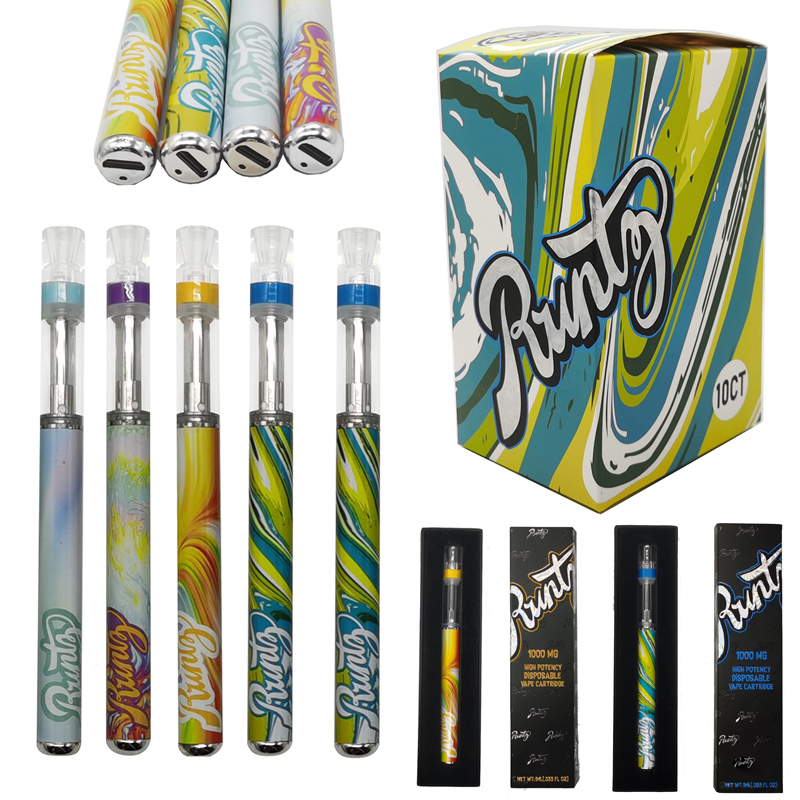 

Runtz Disposable Vape Pen Rechargeable E Cigarettes Empty Vapes Pens Cartridges 1 gram Round Cppper Tip 240mah Battery Rechargeable Atomizers Thick Oil Vaporizer