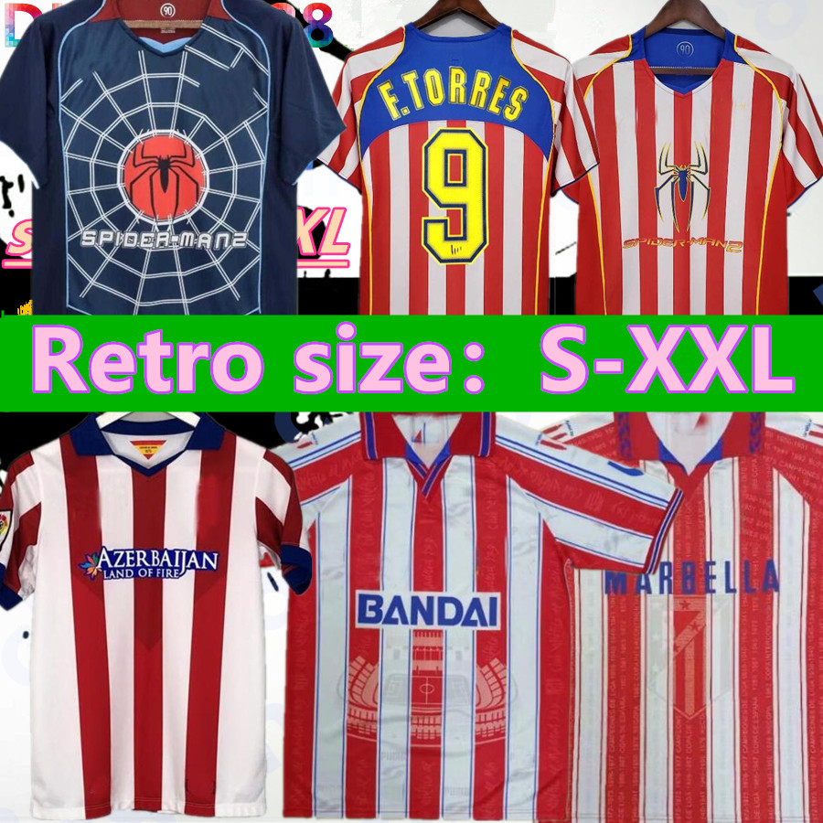 

Retro 2004 2005 2013 2014 Atletico Madrids soccer jerseys kun Aguero Griezmann MAXI F.TORRES 04 05 10 11 13 14 15 94 95 96 97 Gabi Forlan SIMAO vintage classic 21 22 shirt, 96-97 home