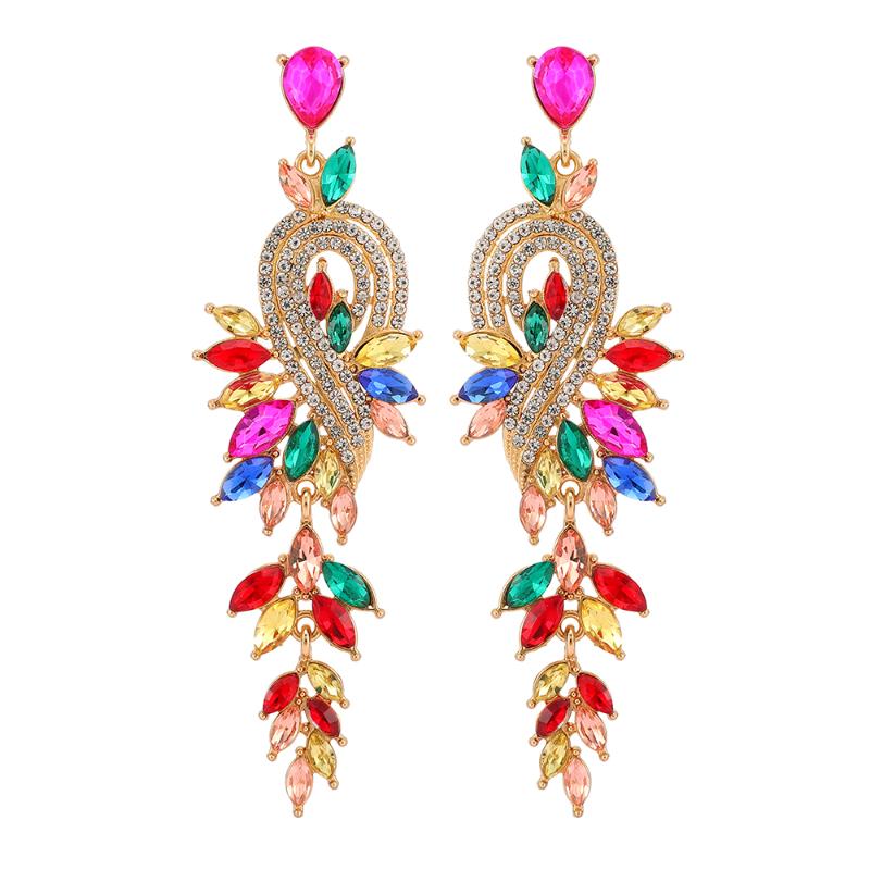 

Dangle & Chandelier Ztech Geometric Big Long Pendant Earrings For Women Full Crystal Luxury Jewelry Wedding Party Pendientes Statement Bijou