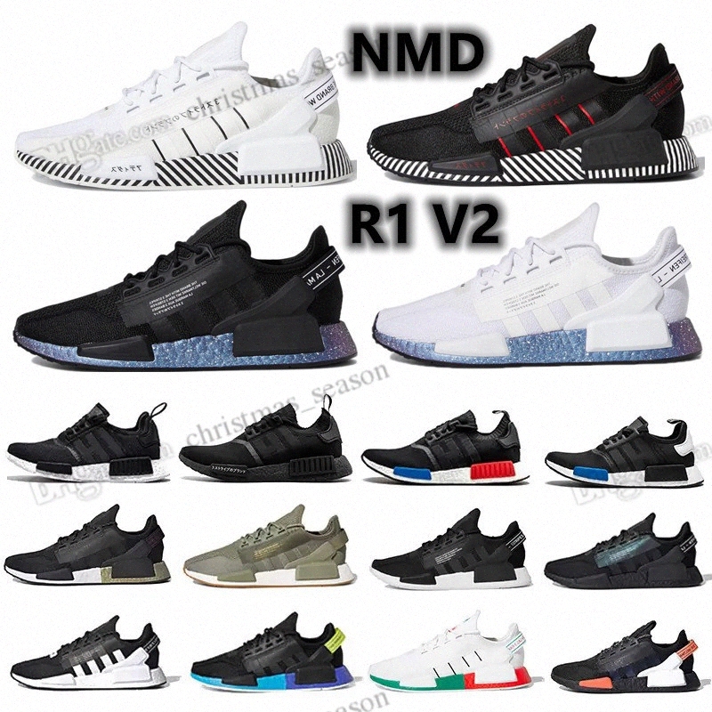 

NMD R1 v2 Mens Womens shoes White Speckled Dazzle Camo Core Black Gradient Neon Aqua Tones Mexico City Munich Olive Oreo Japan White women trainers sp v8qJ#