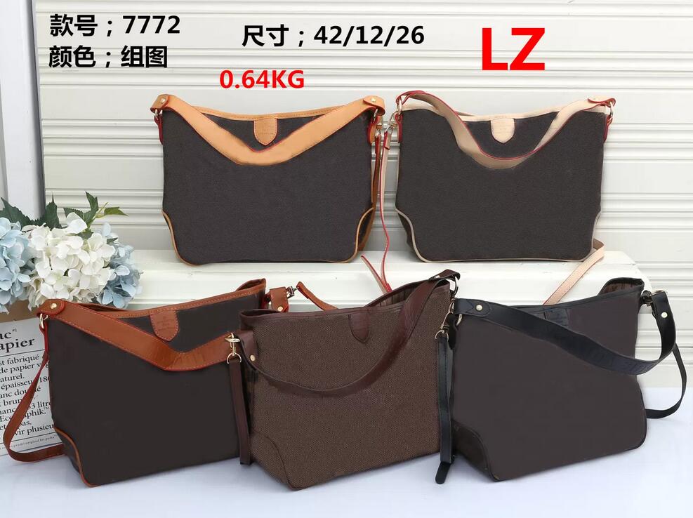 

Luxury Designer Top quality Shoulder Bag tote Genuine Leather Women's men Crossbody Bags handbags Wallet Handbag totes Purses 7772-1, Coffee- plaid