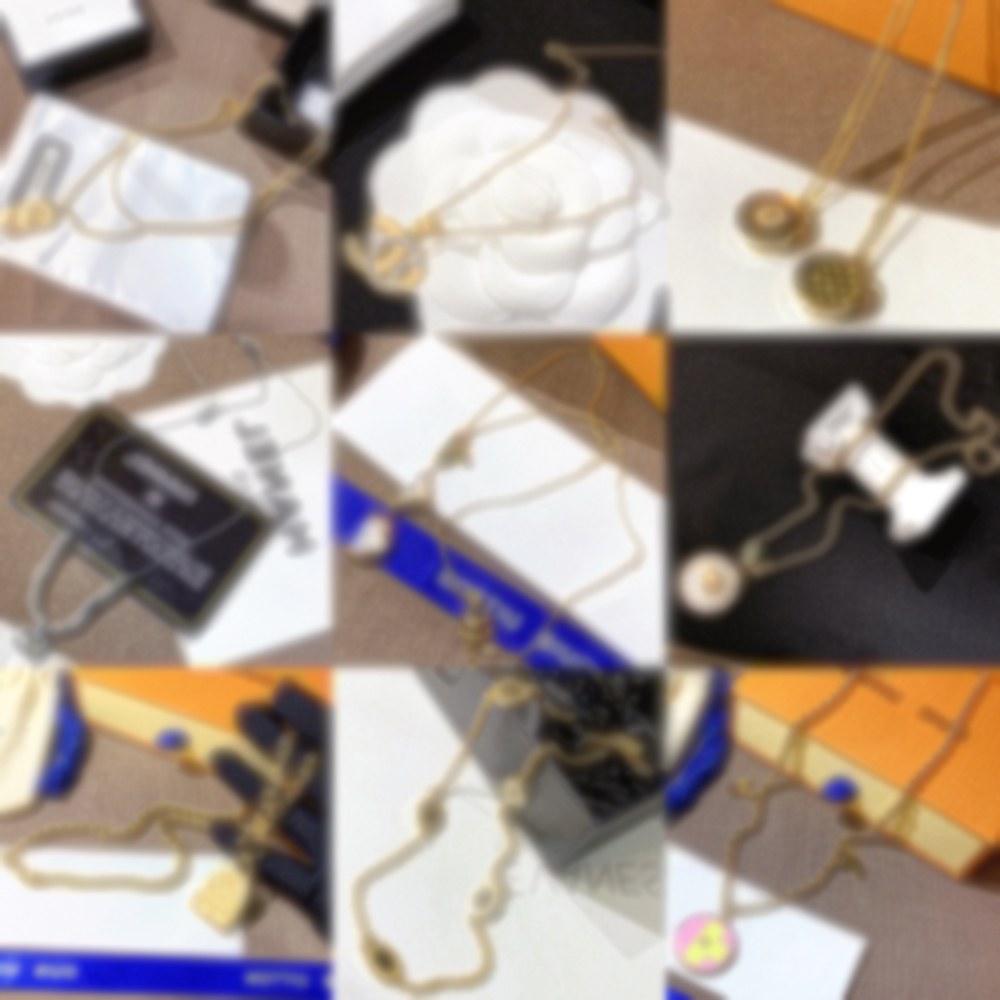 

Necklaces Choker Chain Letter Pendant Crystal Necklace Fashion Womens 18K Gold Plated 925 Silver Plated Stainless Steel Wedding Jewelry Accessories -12