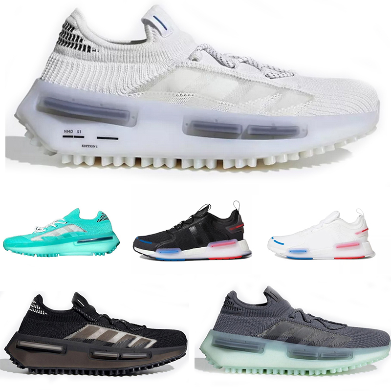 

Brand S1 men women Running Shoes Knit mesh low platform shoe fashion Cloud White Mint Green Glow Core Black Outdoor mens trainer sports sneakers chaussures 36-45, 12
