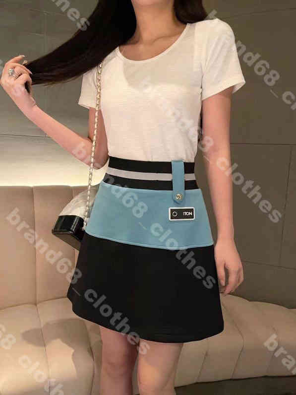 

22ss designer women skirt shorts high waist slit sexy midi skirts logo striped belt waist wrap hip dress shirt college style logo d..r brand high end female Apparel album