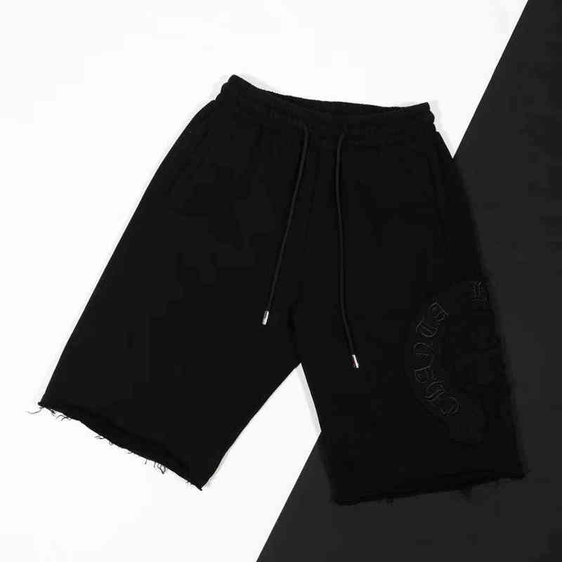 

Factory Online Export Designer Brand Shorts Croix Classic Horseshoe Patch Cross Embroidered Cropped Pants Ch Sanskrit Casual Sports Trend, Black