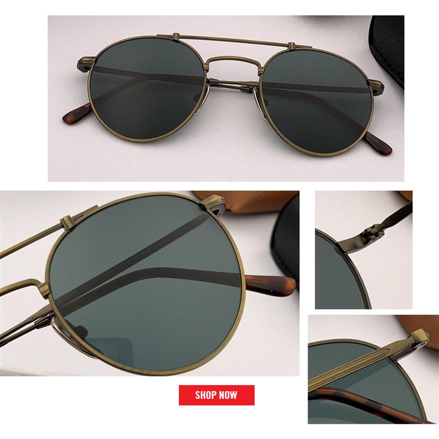 

2019 Metal Round Vintage Sunglasses Women Mirror Classic Retro Street Beat vintage Glasses Men Driving Oculos De Sol gafas 8147 50310O