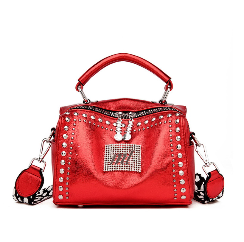 

Women Leather Handbags Fashion Rivet Female Bag Black High Capacity Crossbody Bags for Ladies New Luxury Shoulder Bag, Choose a picture color