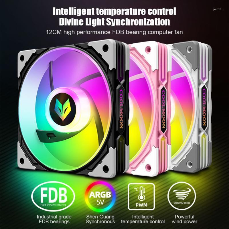

Fans & Coolings CPU Cooler Fan ARGB PC FDB 120mm PWM Cooling For Intel LGA 1150 1151 1155 2011 AMD AM3 AM4 RGB Silent RadiatorFans FansFans