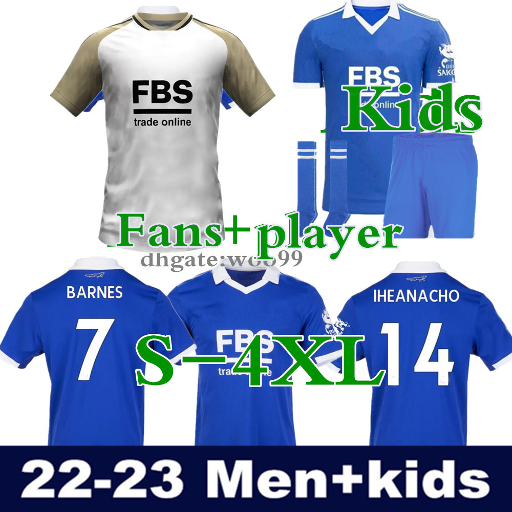 

4XL 22 23 Leicester soccer jerseys City VARDY Daka MADDISON TIELEMANS NDIDI AYOZE Barnes Schmeichel Lookman 2022 2023 men kids kit football shirt jersey Fans player