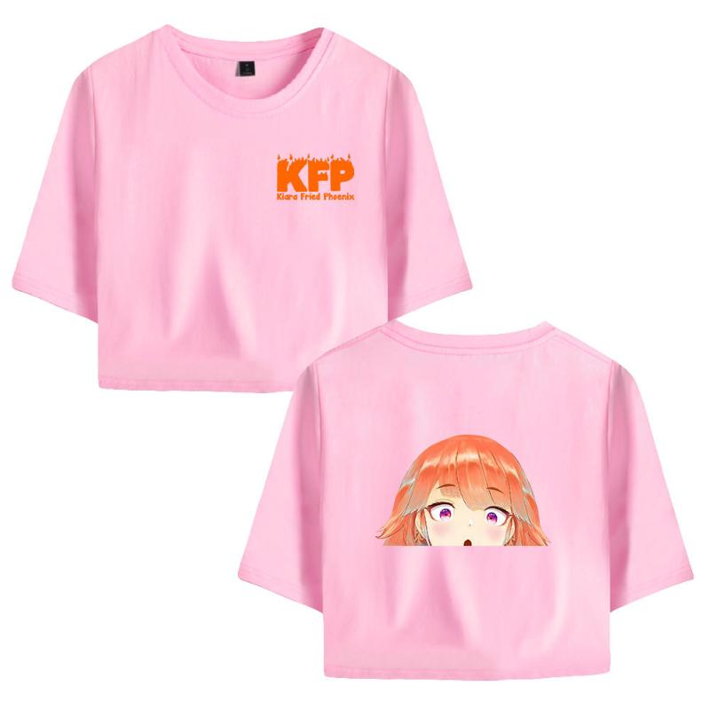 

Men's T-Shirts Print Hololive English Vtuber Takanashi Kiara Harajuku Women T-shirt Summer Short Tees Casual Streetwear Show Body, Black