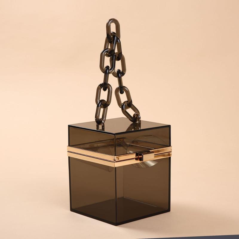 

Evening Bags Clear Acrylic Clutch Purse Women Transparent Bag Plastic Box Girl Vintage Retro Party Handbag 2022summer TotesEvening