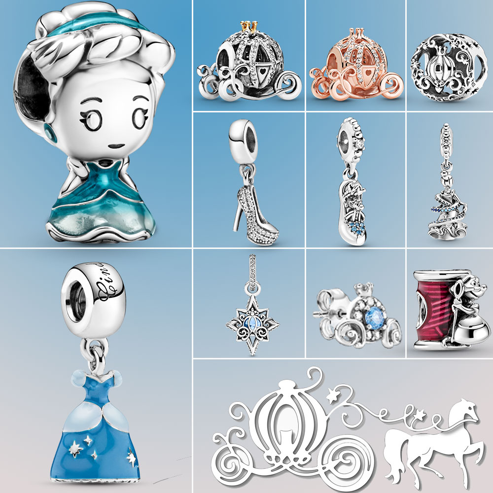 

925 Sterling Silver Dangle Charm Mouse Needle & Thread Beads Bead Fit Pandora Charms Bracelet DIY Jewelry Accessories